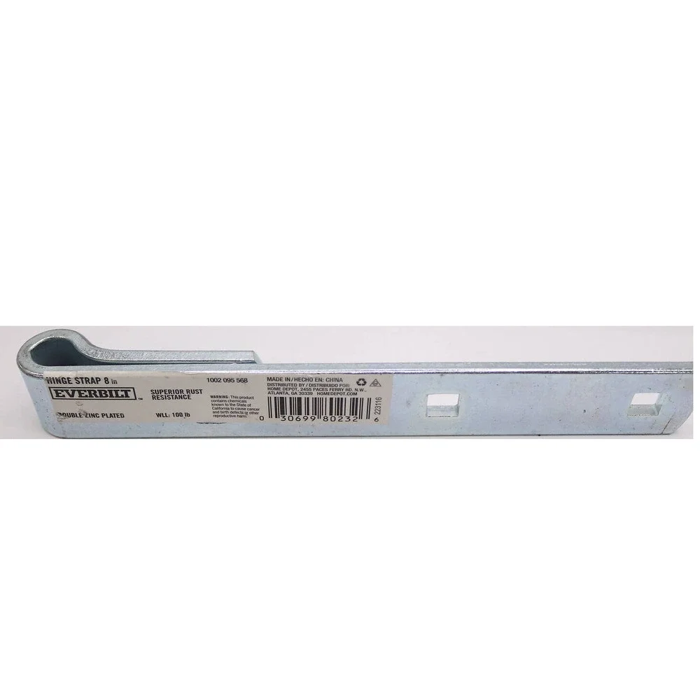 2-Pack, Everbilt 8 in. Double Coasted Zinc Plated Hinge Strap
